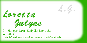 loretta gulyas business card