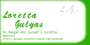 loretta gulyas business card